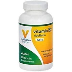 The Vitamin Shoppe Vitamin B2 100MG – Energy Support & Metabolic Health, Daily B Vitamin (300 Capsules)(300 Count (Pack of 1))