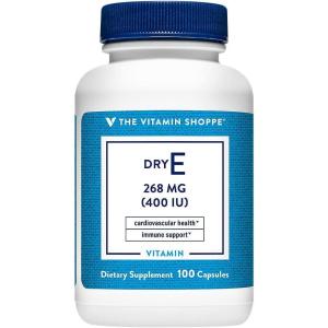The Vitamin Shoppe Vitamin E 400IU – Antioxidant Support for Skin Health & Immune Function, Daily Vitamin (100 Capsules)