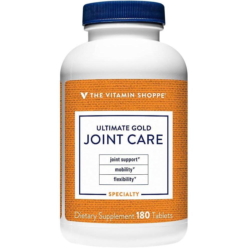 imageThe Vitamin Shoppe Ultimate Gold Joint Care with BioPerine Joint Support Mobility amp Flexibility 180 Tablets