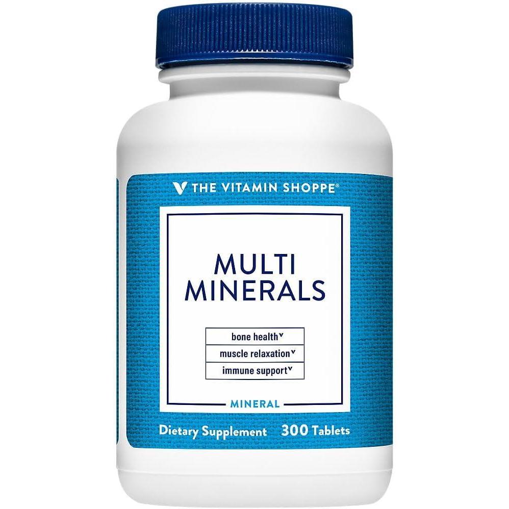 imageThe Vitamin Shoppe Multi Minerals with Boron amp Vitamin D Formulated with Trace Minerals Supports Healthy Bones 300 Tablets