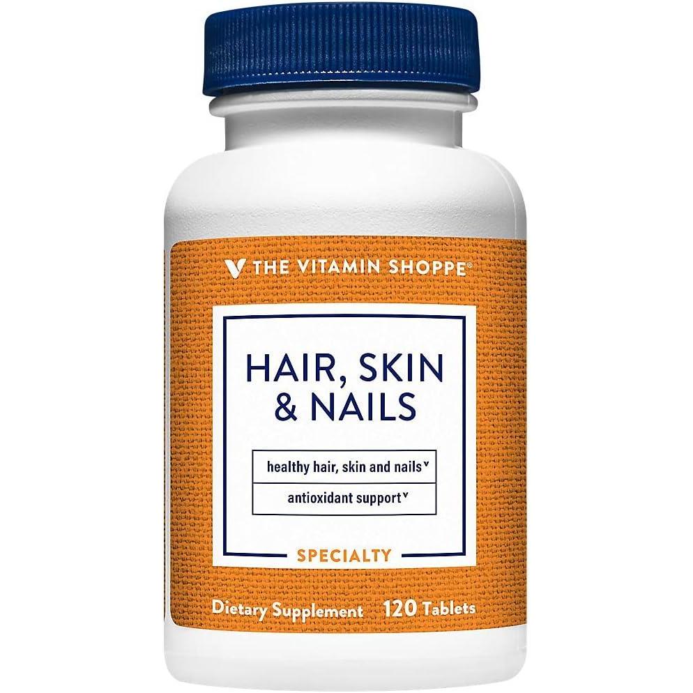 imageThe Vitamin Shoppe Biotin 400MCG Hair Growth Skin Health amp Nail Strength Support High Potency B Vitamin 120 Tablets