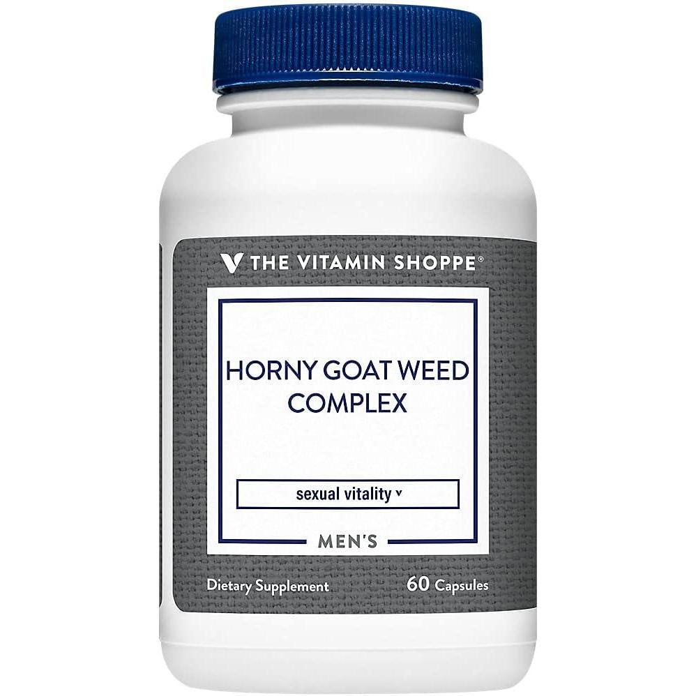 imageThe Vitamin Shoppe Horny Goat Weed Complex with Tribulus Enhanced Complex for Men Mens Health 60 Capsules