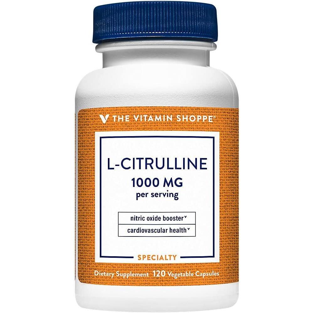 imageThe Vitamin Shoppe LCitrulline 1000mg Nitric Oxide Boost amp Endurance Cardiovascular Performance Amino Acid 120 Veggie Caps Vegan