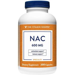 The Vitamin Shoppe NAC N-Acetyl-L-Cysteine Promotes Cellucor Health, Immune (50 Capsules)(1 Count (Pack of 1))