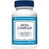 The Vitamin Shoppe Iron Complex – Better Absorption Energy Support | with Vitamin C Folic Acid | 100 Tablets | Gentle