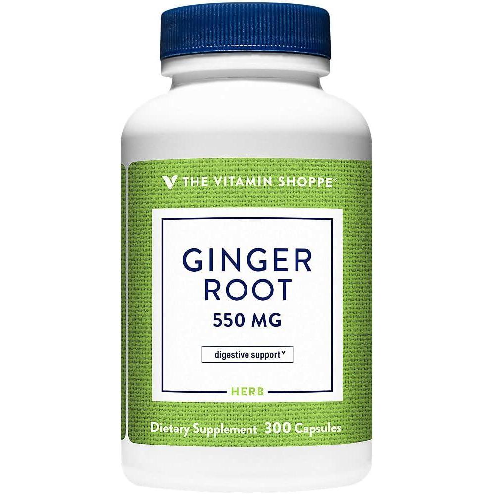 imageThe Vitamin Shoppe Ginger Root 550MG Whole Herb Supplement that Supports Digestion amp Soothing 300 Capsules