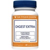 The Vitamin Shoppe Digest Extra Enzymes – Advanced Digestive Support | Gluten Dairy Protein Fat | 30 Vegetable Capsules | Comprehensive(30 Count (Pack of 1))