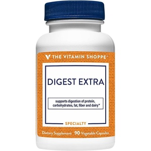 The Vitamin Shoppe Digest Extra Enzymes – Advanced Digestive Support | Gluten Dairy Protein Fat | 30 Vegetable Capsules | Comprehensive(90 Count (Pack of 1))