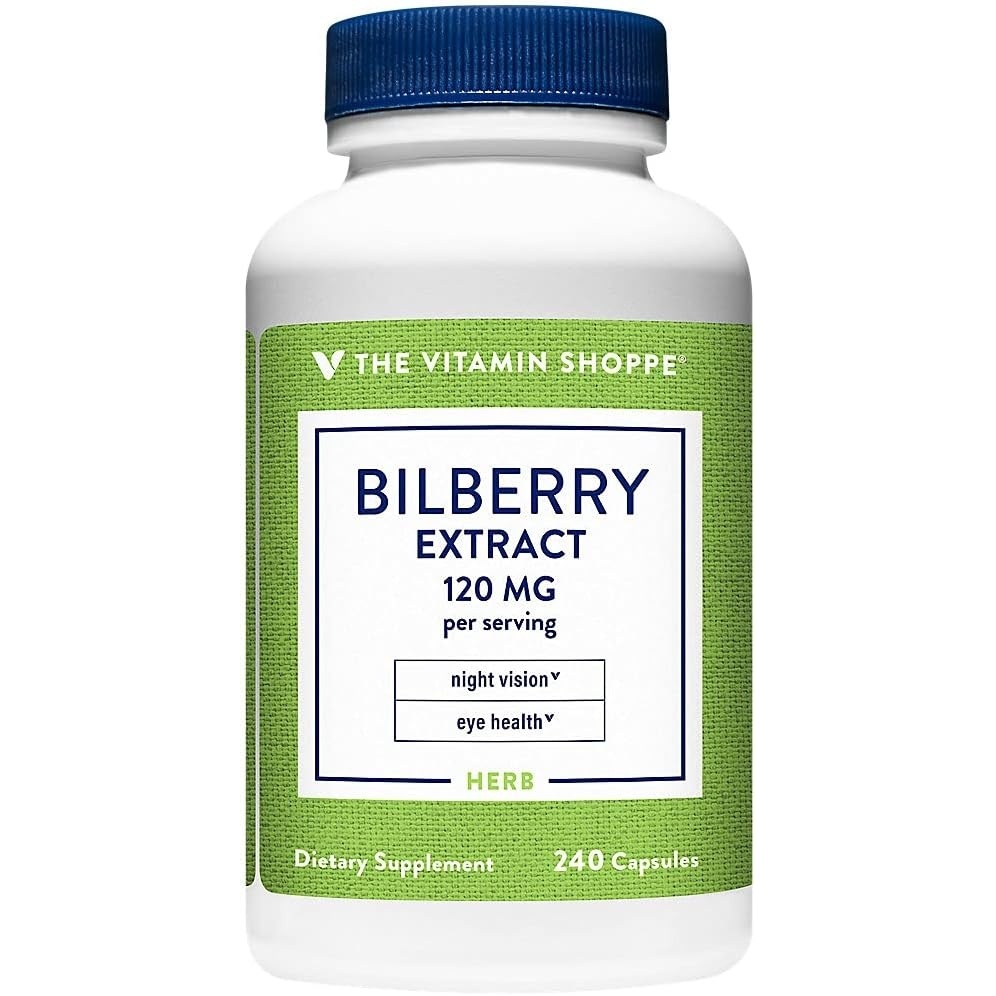 image:imageThe Vitamin Shoppe Bilberry Extract 120MG Antioxidant that Promotes 120 Capsules240 Count Pack of 1