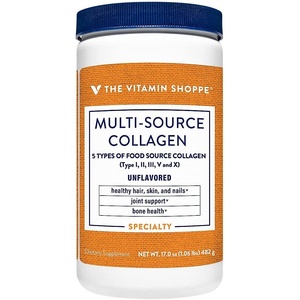 The Vitamin Shoppe Multi-Source Collagen Powder – Features 5 Types of Collagen to Enhance Hair, Skin, and Nails – Unflavored Powder (17 oz / 45 Servings)